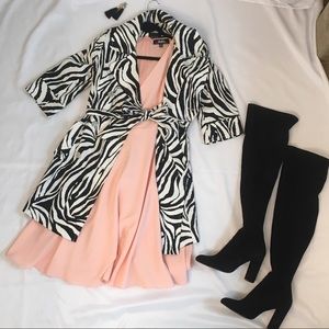 Zebra print trench